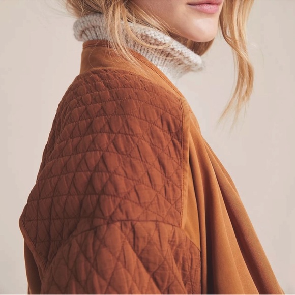 Anthropologie Marigold Quilted Bomber Jacket - Picture 5 of 6